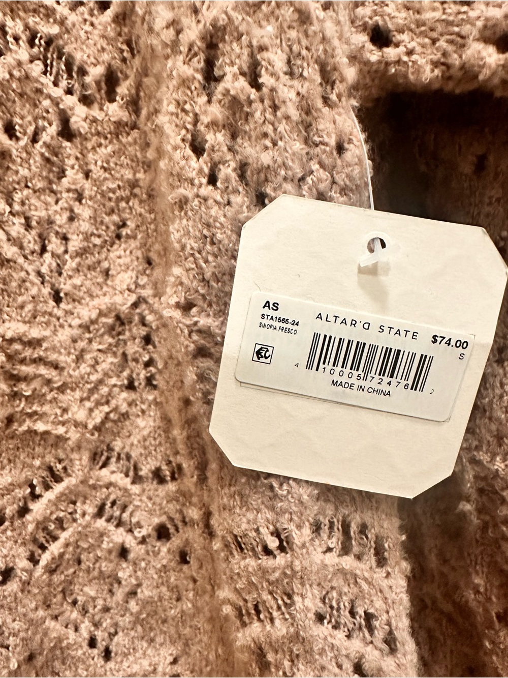 Altar’d State Grace Pointelle Cardigan, size S - Picture 4 of 4
